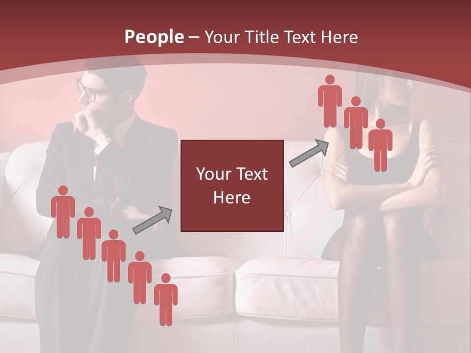 Man Woman Squabble PowerPoint Template