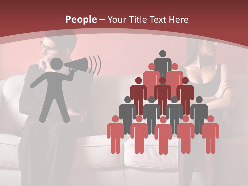 Man Woman Squabble PowerPoint Template