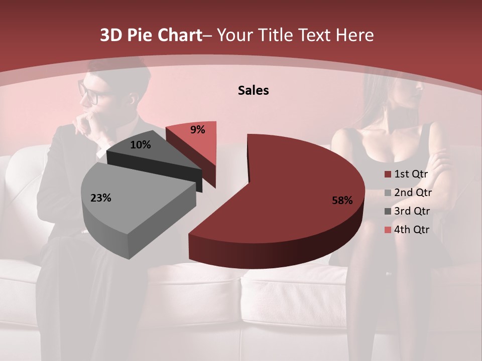 Man Woman Squabble PowerPoint Template
