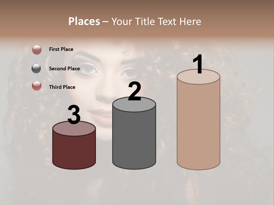 Female Face Coiffure PowerPoint Template