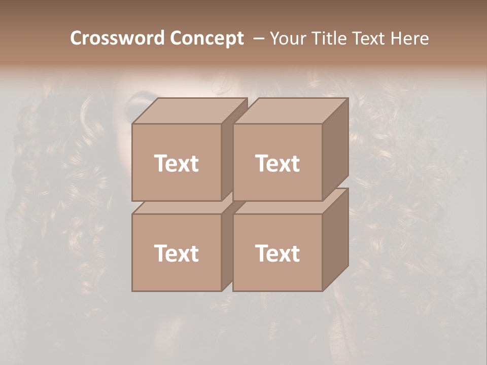 Female Face Coiffure PowerPoint Template