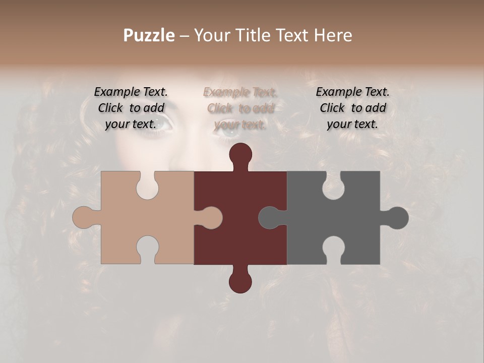 Female Face Coiffure PowerPoint Template