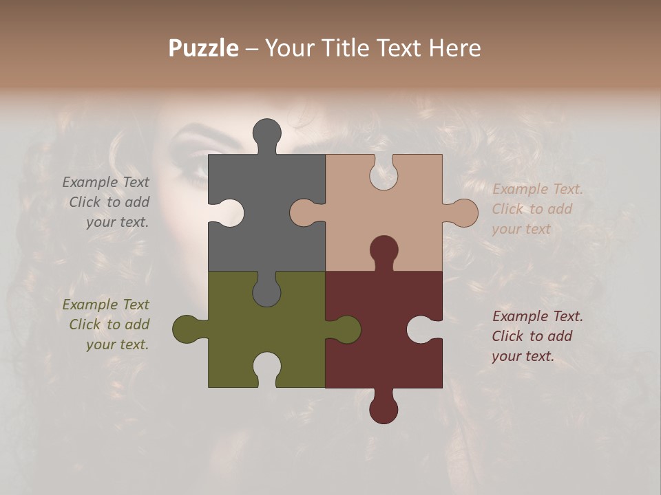 Female Face Coiffure PowerPoint Template