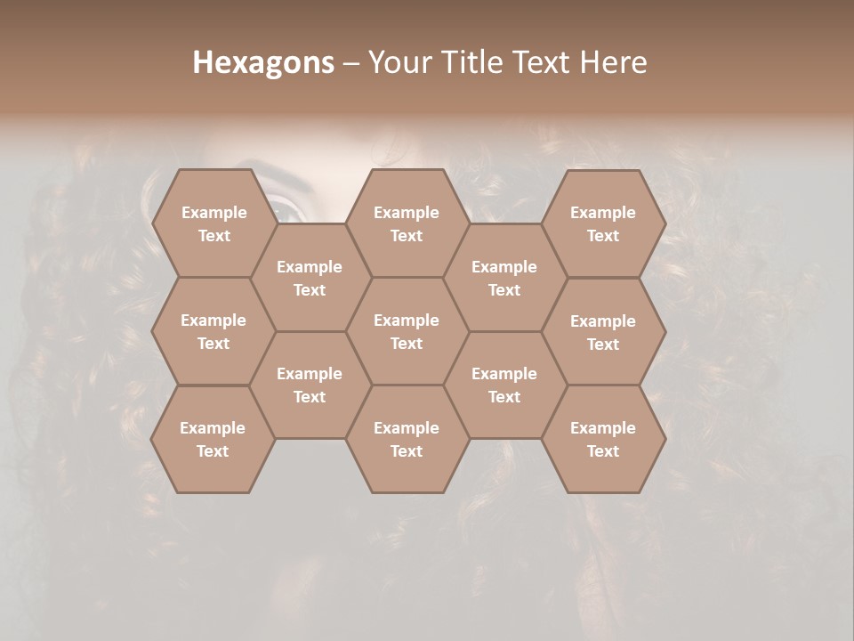 Female Face Coiffure PowerPoint Template