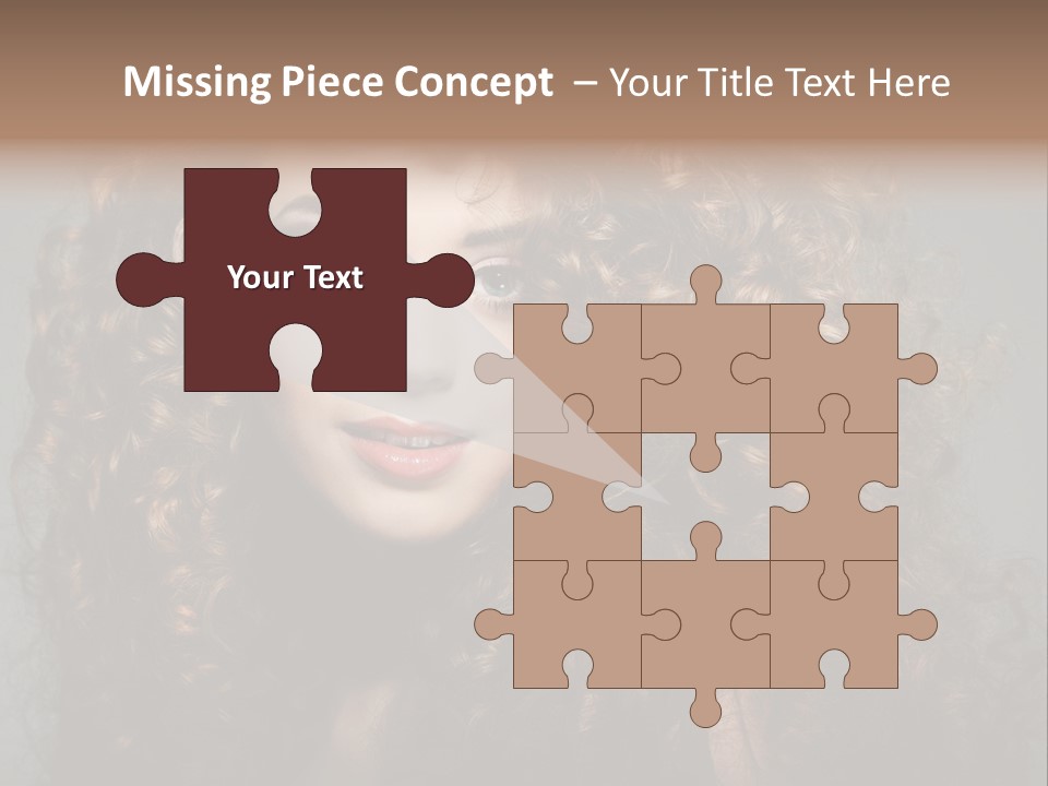 Female Face Coiffure PowerPoint Template