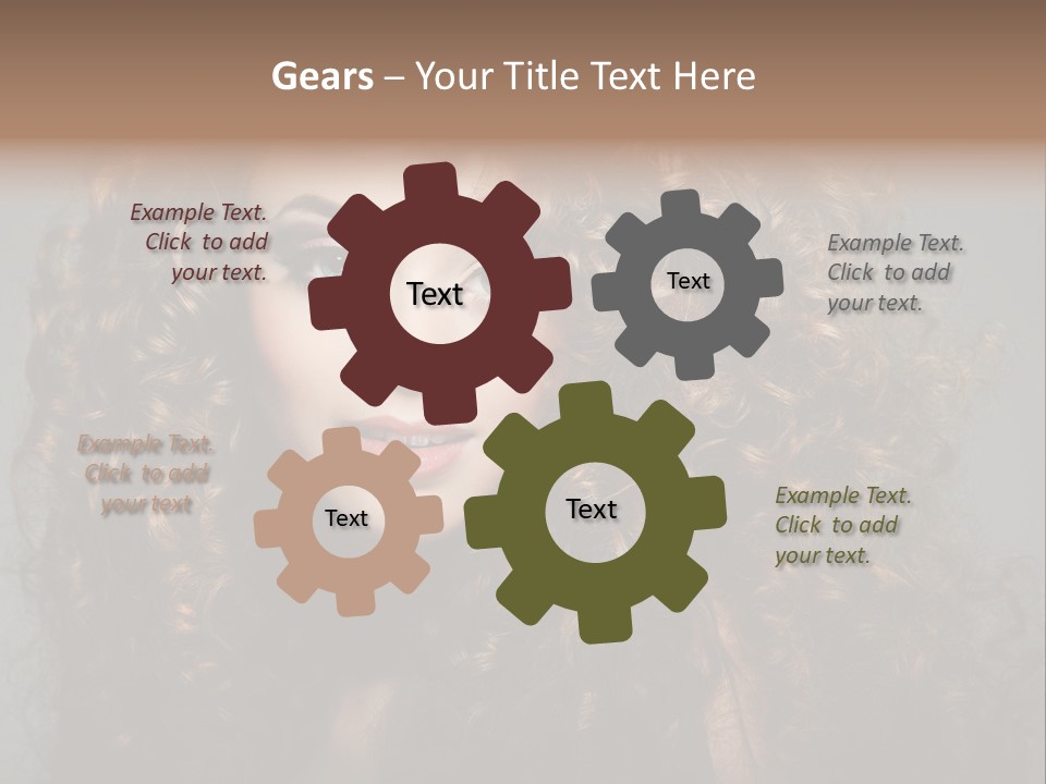 Female Face Coiffure PowerPoint Template