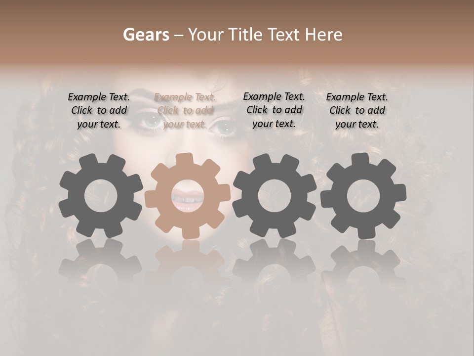 Female Face Coiffure PowerPoint Template