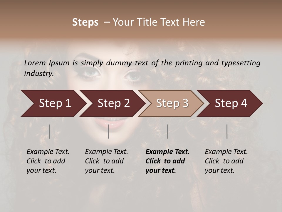 Female Face Coiffure PowerPoint Template