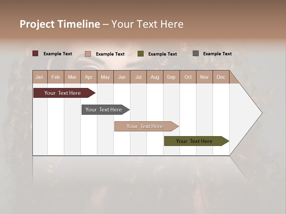 Female Face Coiffure PowerPoint Template