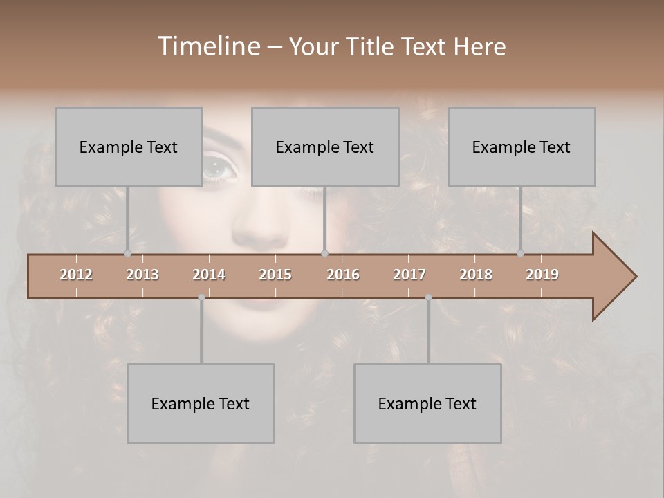 Female Face Coiffure PowerPoint Template