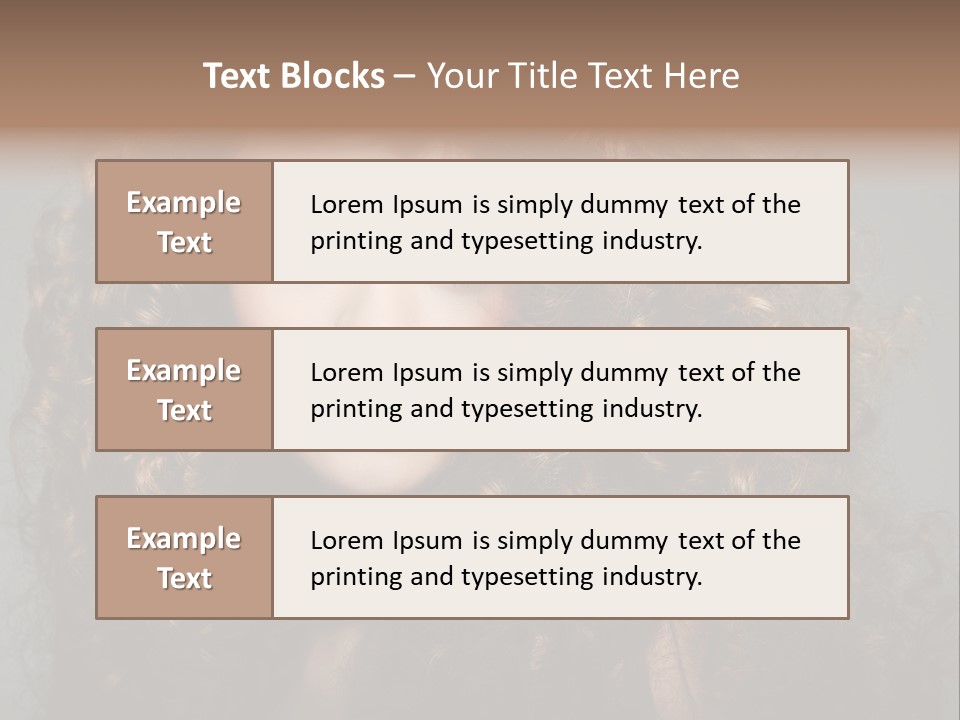 Female Face Coiffure PowerPoint Template