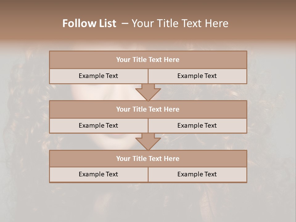 Female Face Coiffure PowerPoint Template