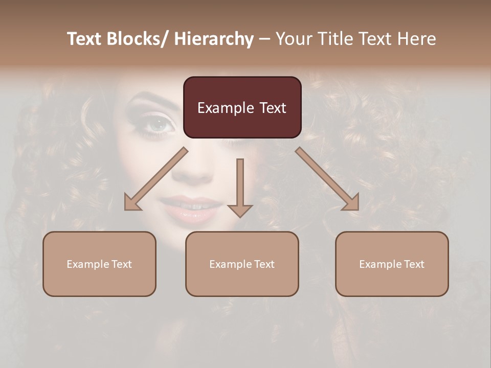 Female Face Coiffure PowerPoint Template