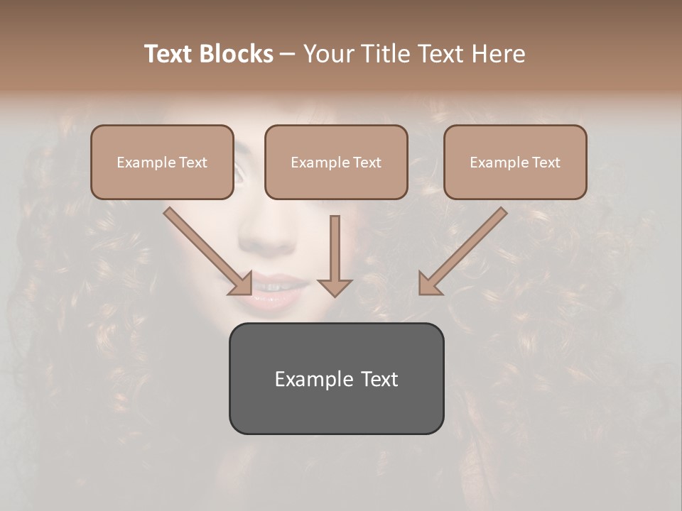 Female Face Coiffure PowerPoint Template