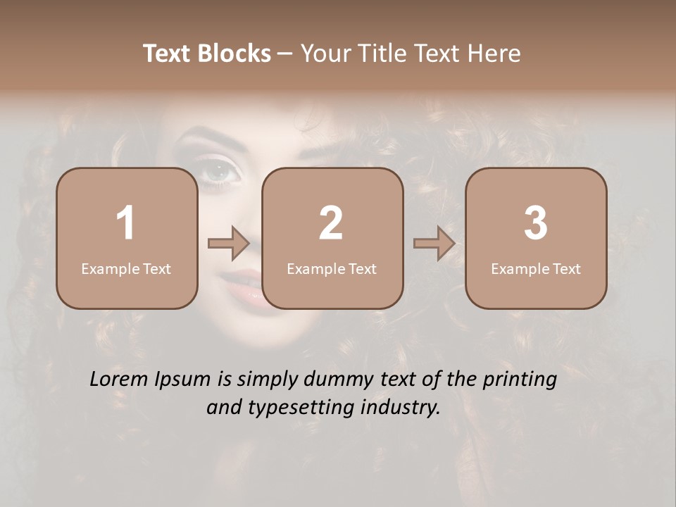 Female Face Coiffure PowerPoint Template