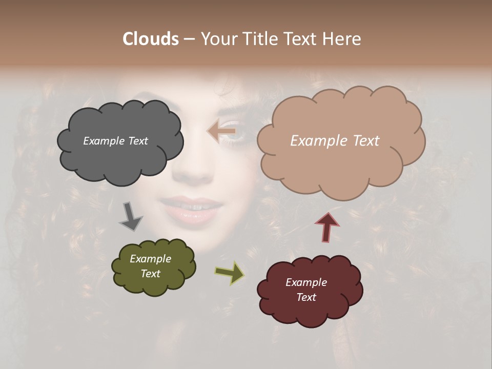 Female Face Coiffure PowerPoint Template