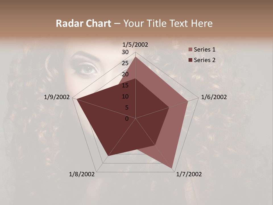 Female Face Coiffure PowerPoint Template