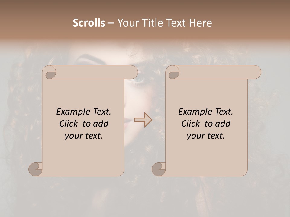 Female Face Coiffure PowerPoint Template