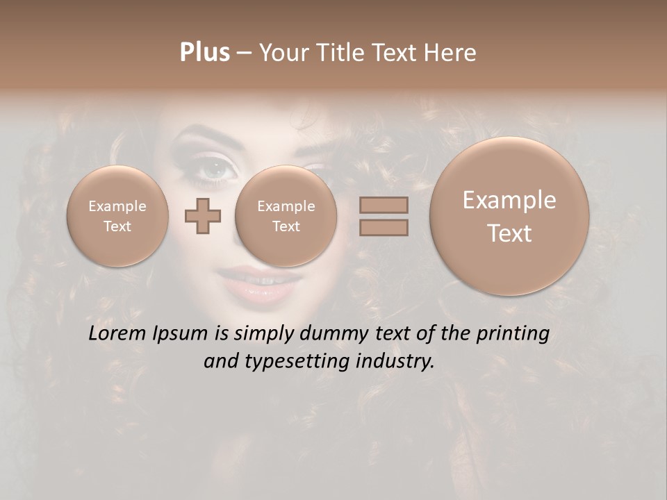 Female Face Coiffure PowerPoint Template