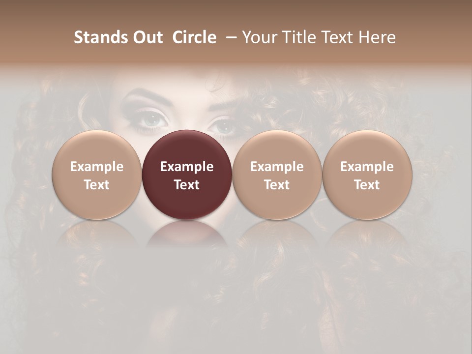 Female Face Coiffure PowerPoint Template