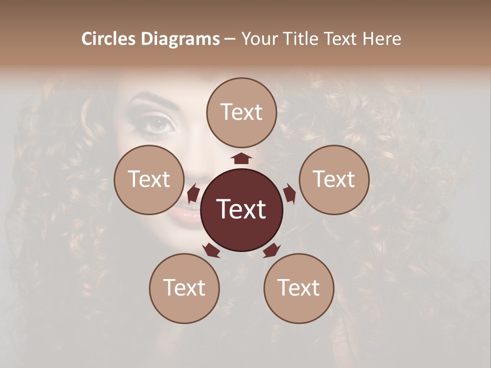 Female Face Coiffure PowerPoint Template