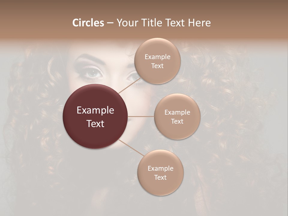 Female Face Coiffure PowerPoint Template