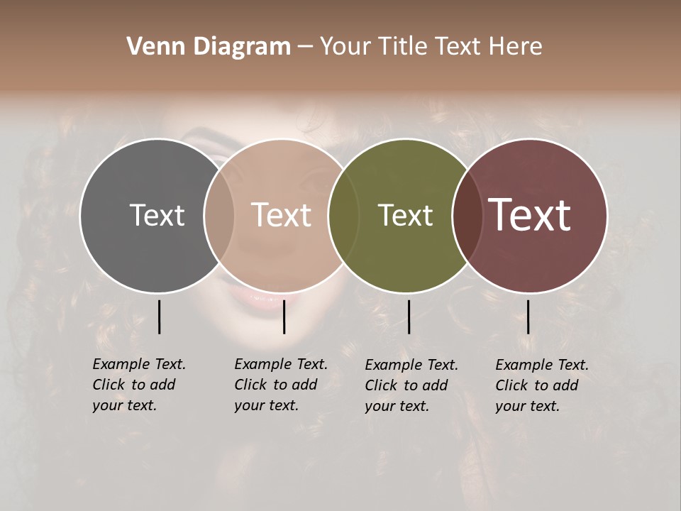 Female Face Coiffure PowerPoint Template