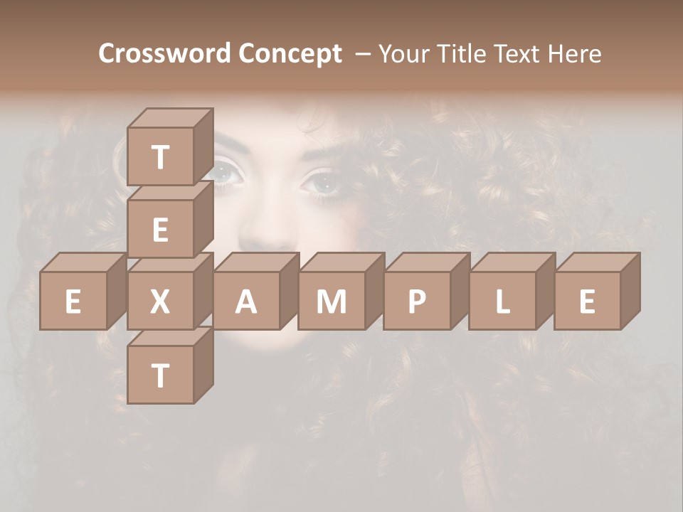 Female Face Coiffure PowerPoint Template