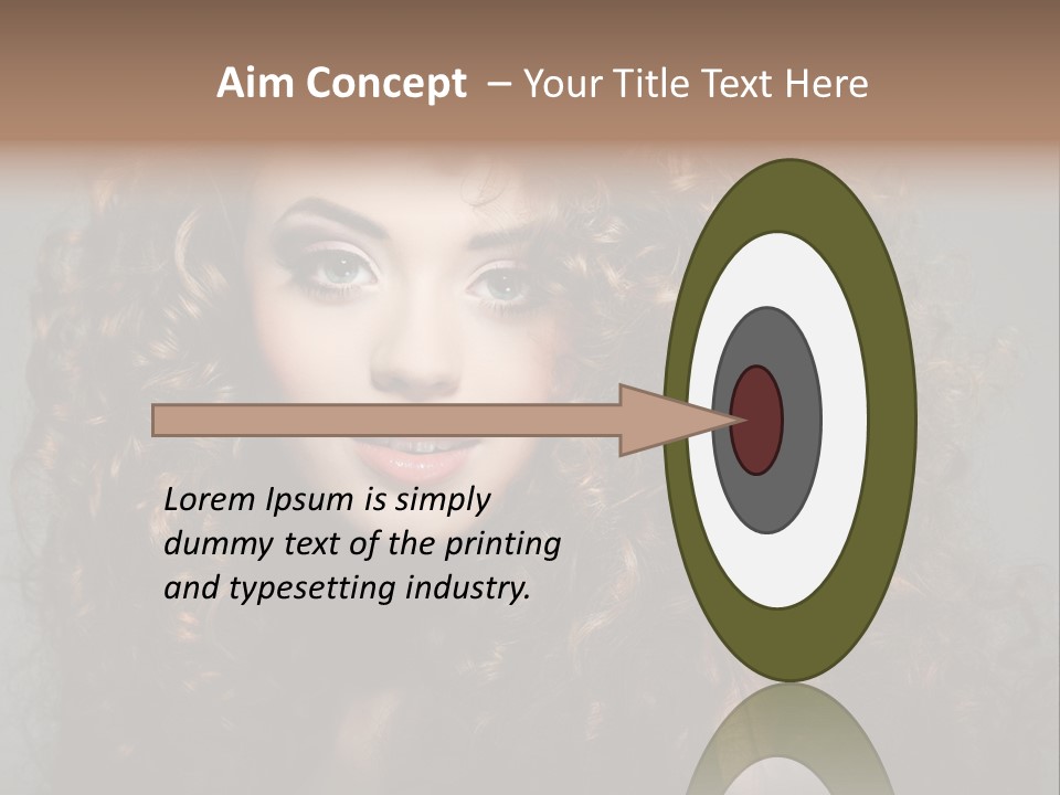 Female Face Coiffure PowerPoint Template