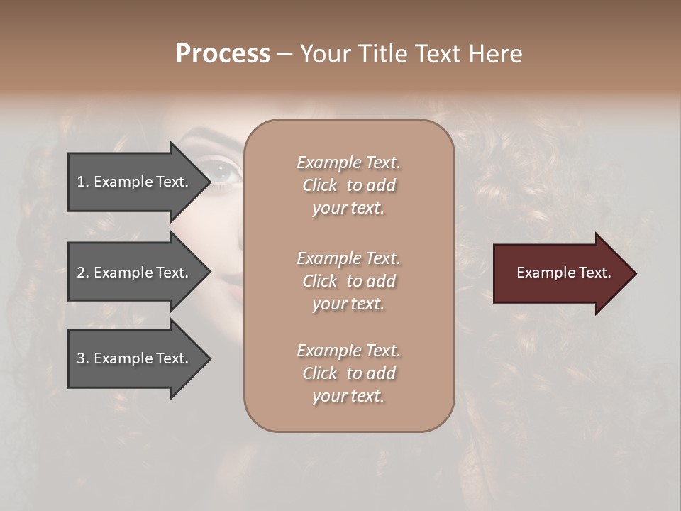 Female Face Coiffure PowerPoint Template