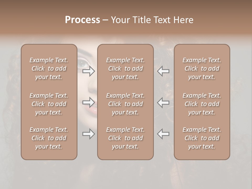 Female Face Coiffure PowerPoint Template
