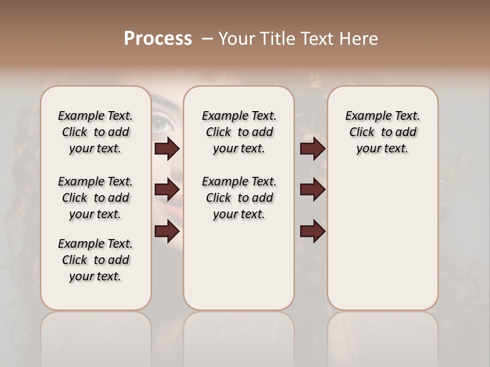 Female Face Coiffure PowerPoint Template