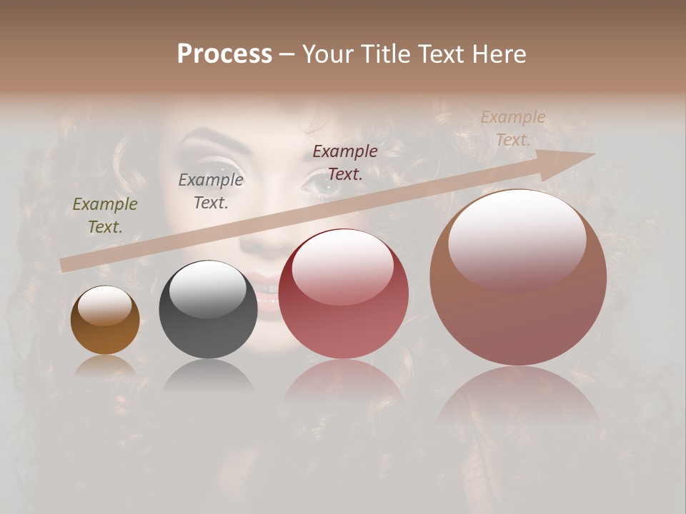 Female Face Coiffure PowerPoint Template