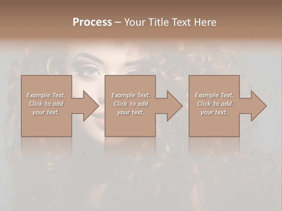 Female Face Coiffure PowerPoint Template