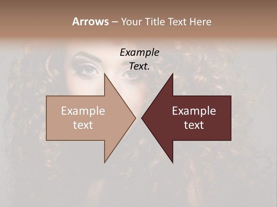 Female Face Coiffure PowerPoint Template