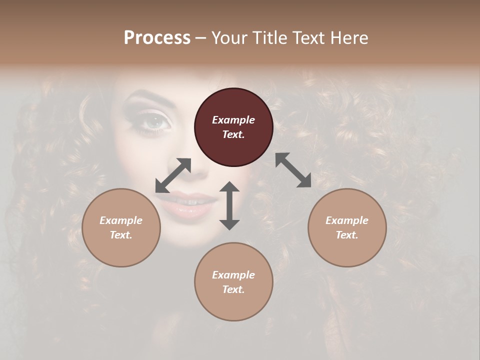 Female Face Coiffure PowerPoint Template