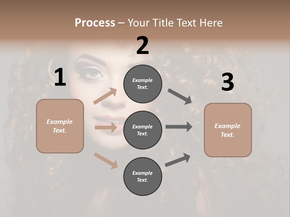 Female Face Coiffure PowerPoint Template