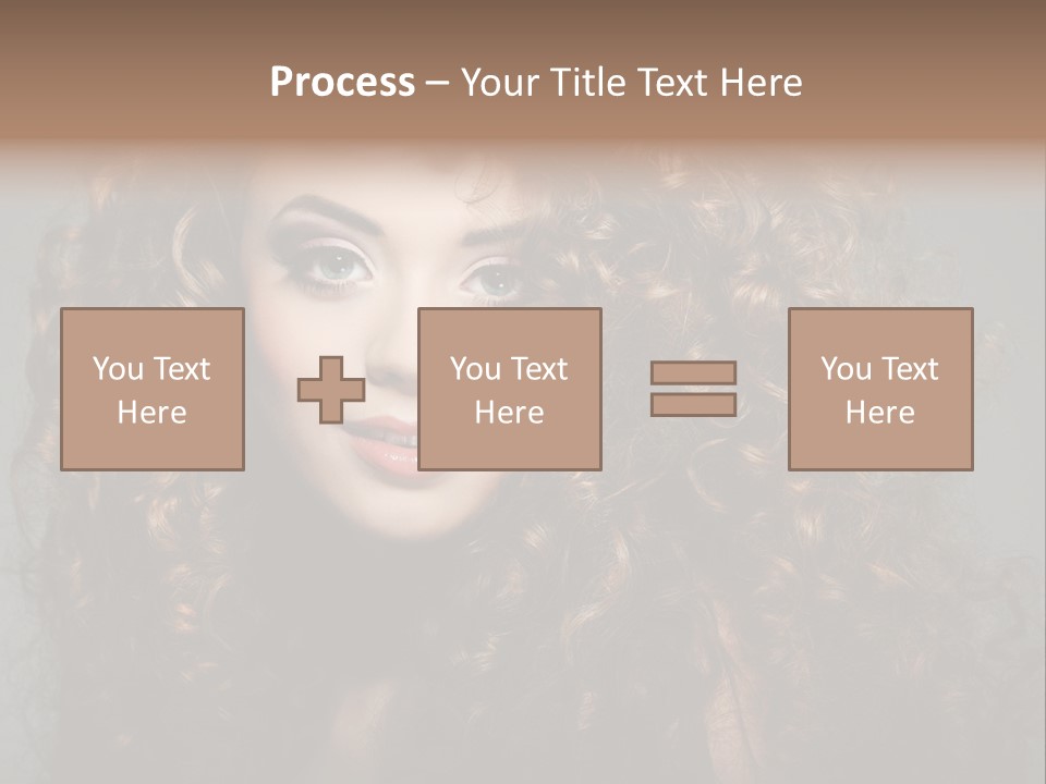 Female Face Coiffure PowerPoint Template