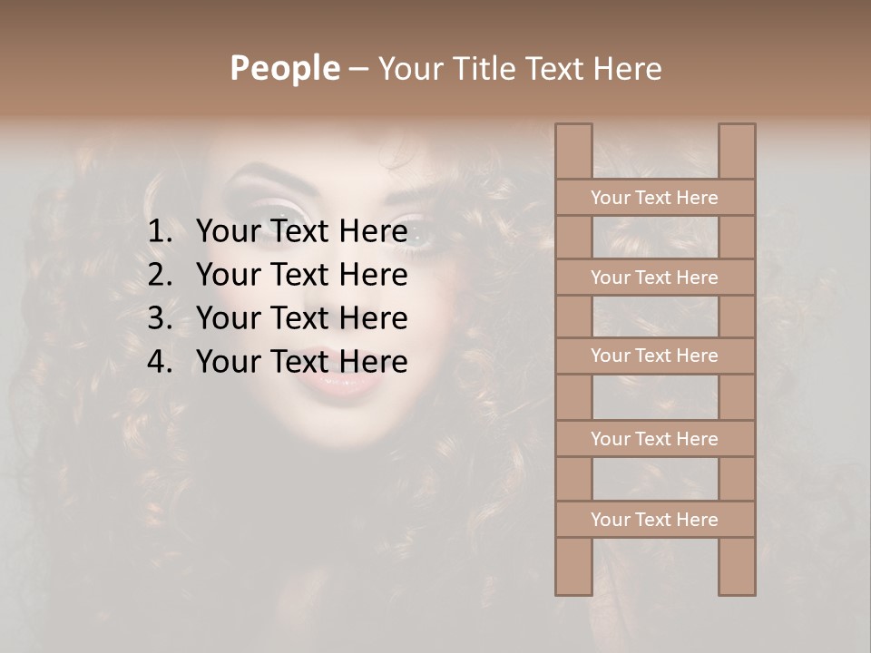 Female Face Coiffure PowerPoint Template