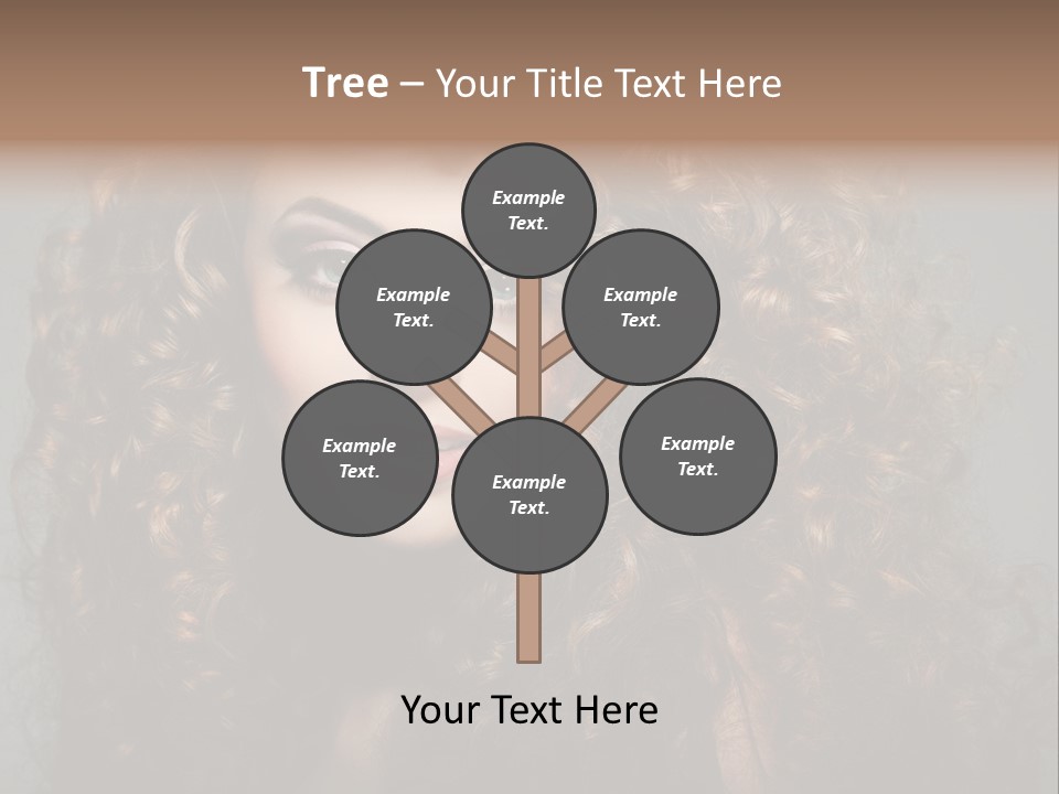 Female Face Coiffure PowerPoint Template