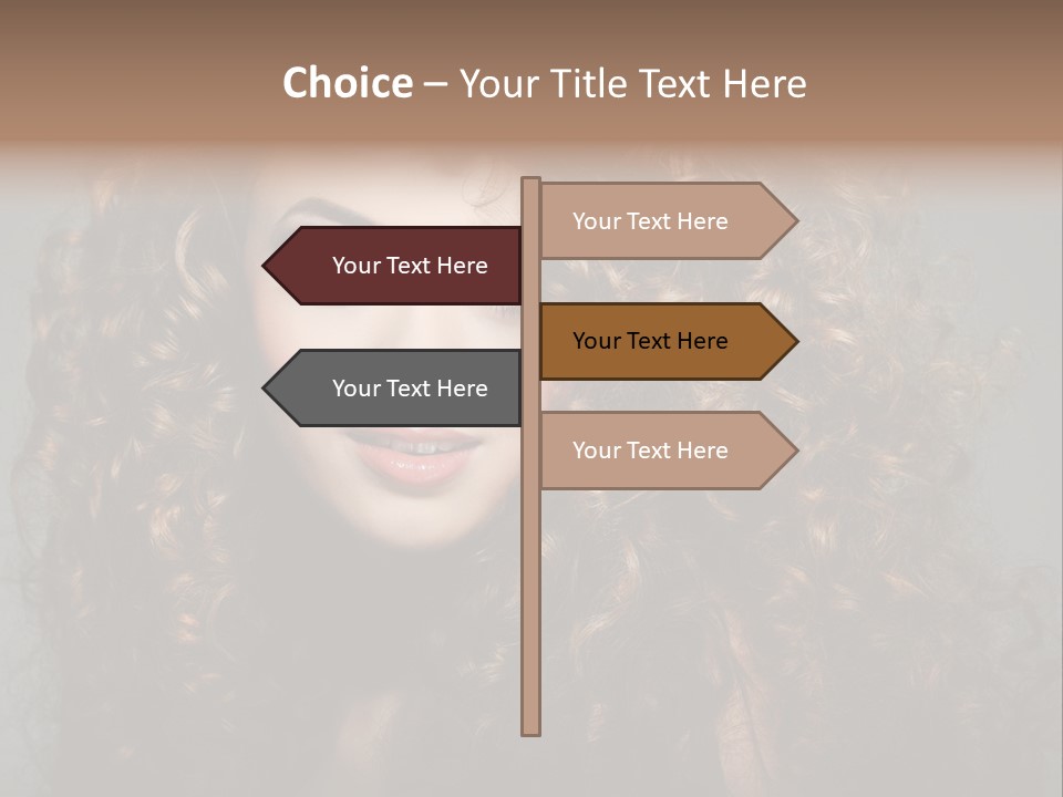 Female Face Coiffure PowerPoint Template