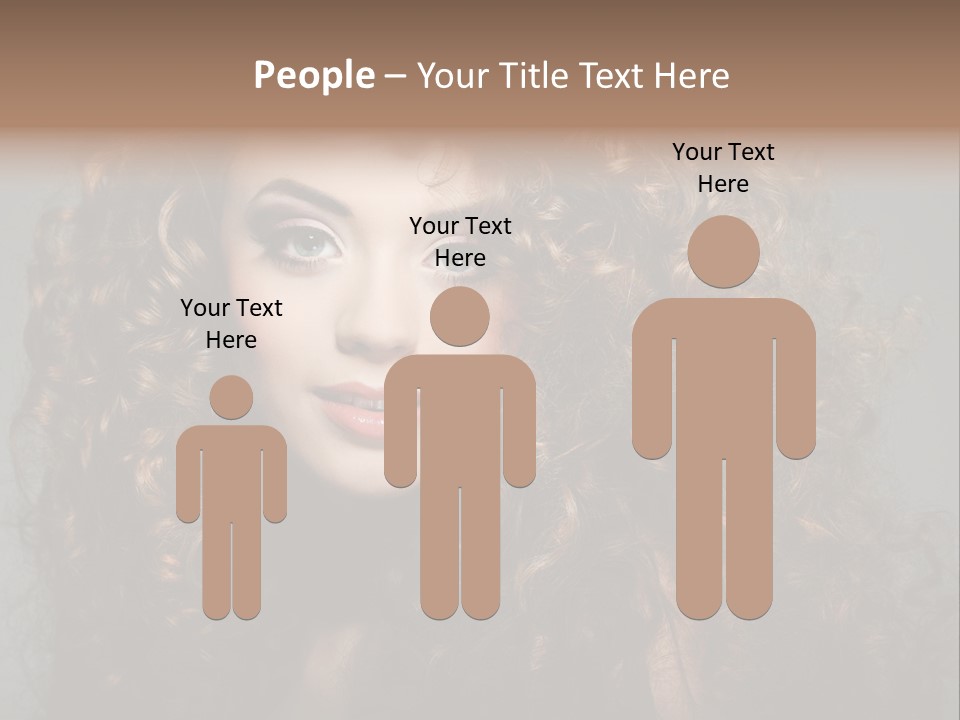 Female Face Coiffure PowerPoint Template