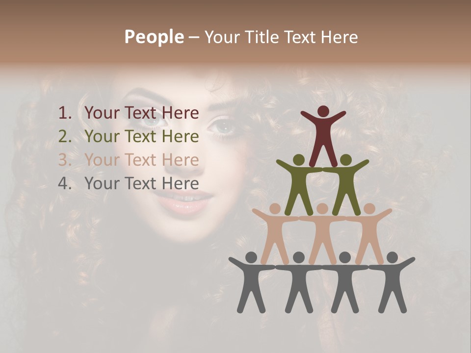 Female Face Coiffure PowerPoint Template