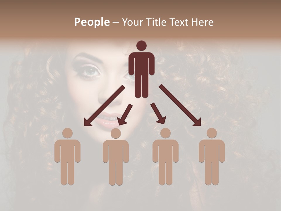 Female Face Coiffure PowerPoint Template