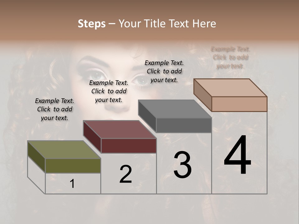 Female Face Coiffure PowerPoint Template