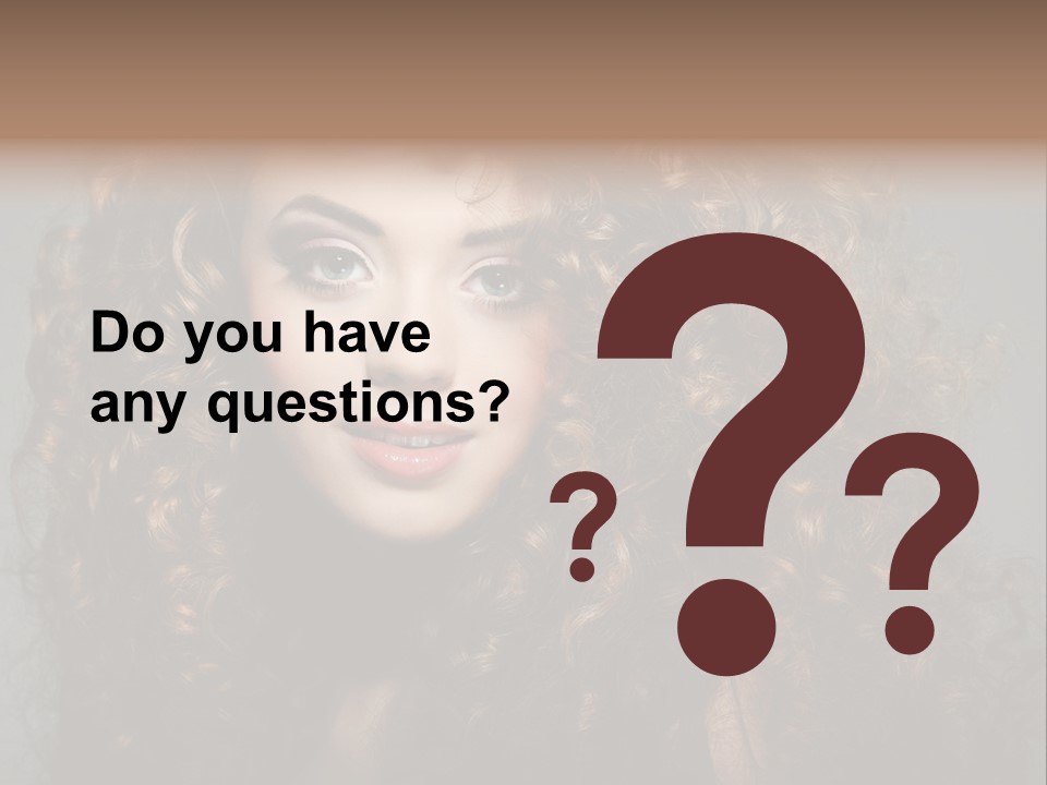 Female Face Coiffure PowerPoint Template