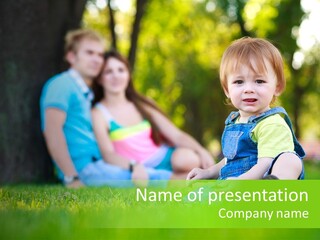 Child Rest Green PowerPoint Template