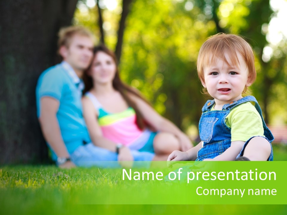 Child Rest Green PowerPoint Template