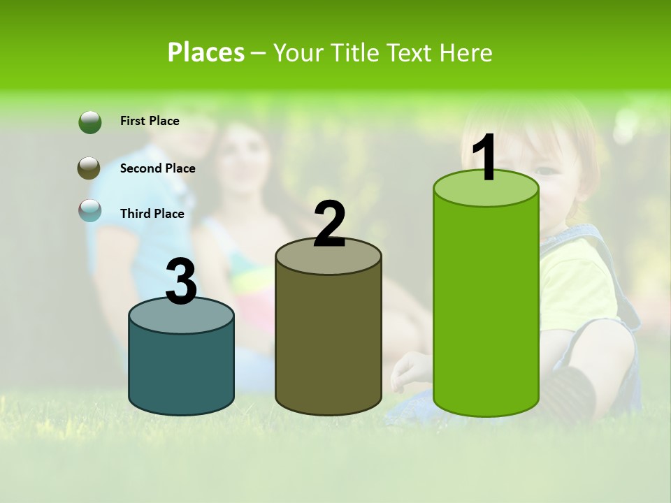 Child Rest Green PowerPoint Template