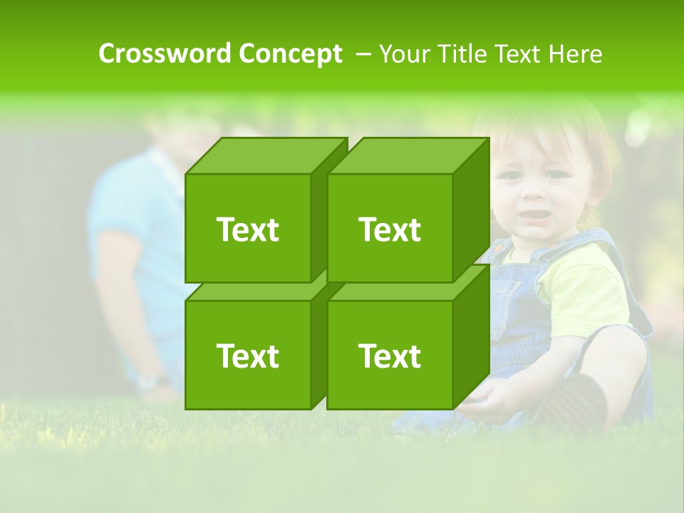 Child Rest Green PowerPoint Template
